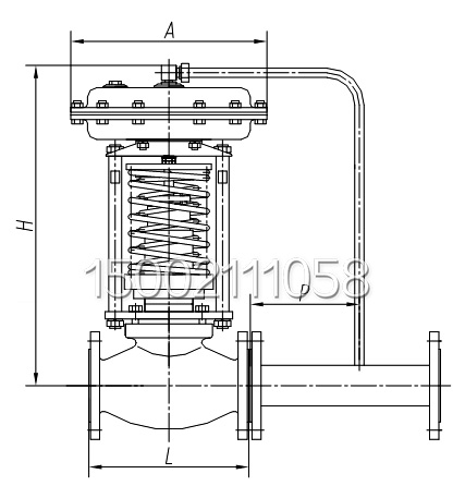 ZZYP-16B/K型调压阀外形尺寸 ZZYP-16B/K型调压阀外形尺寸