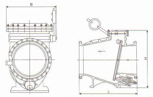 HH44X微阻缓闭止回阀结构尺寸