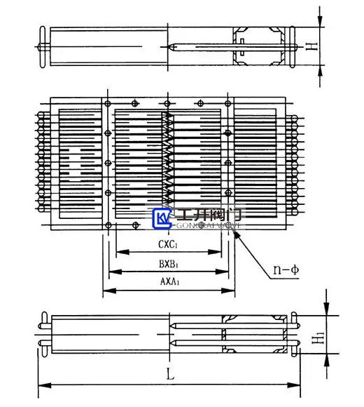 棒条阀结构图尺寸
