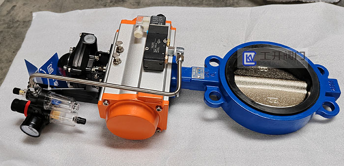 气动对夹式蝶阀D671X-16Q-DN150