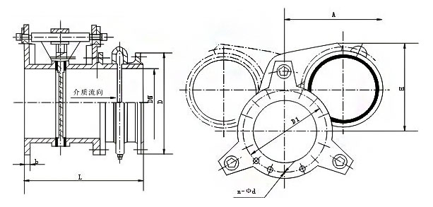 F43X盲板阀结构图
